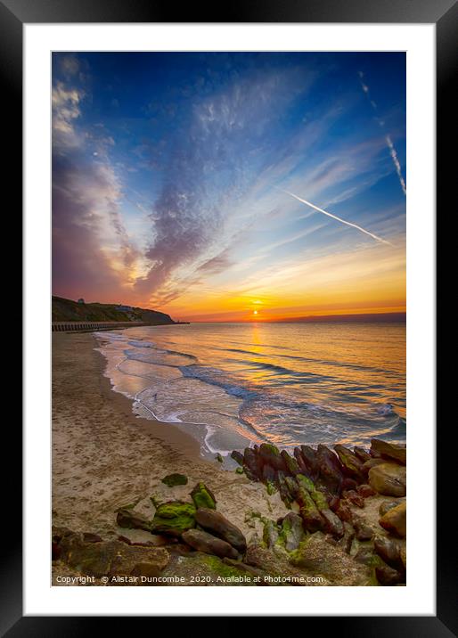 Sunny Sands Sunrise Framed Mounted Print by Alistair Duncombe