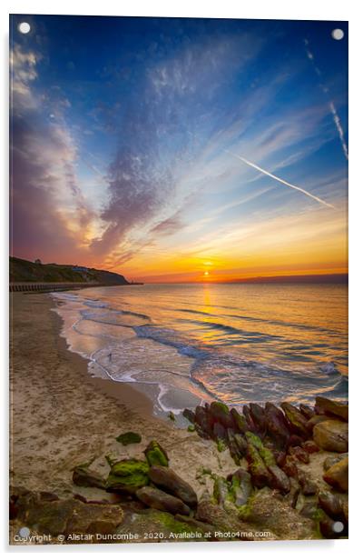 Sunny Sands Sunrise Acrylic by Alistair Duncombe