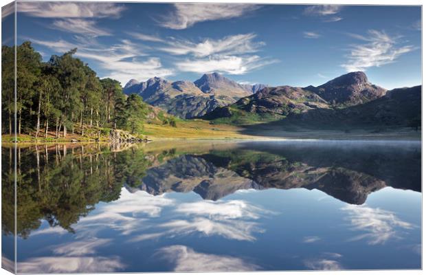 Dancing Clouds over Blea Tarn and the Langdales Canvas Print by Martin Lawrence