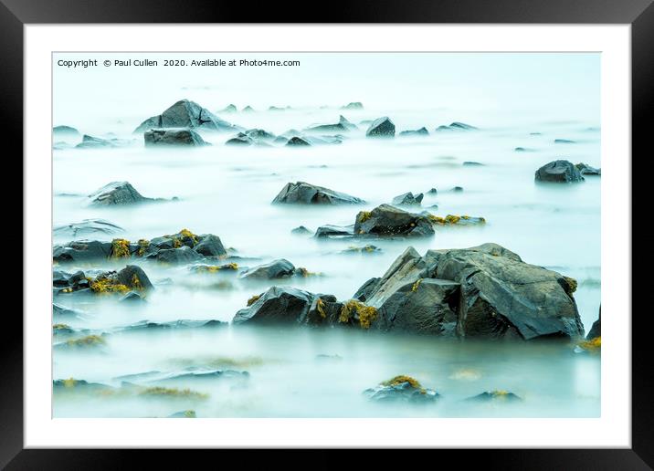The Rocks and the Sea Framed Mounted Print by Paul Cullen