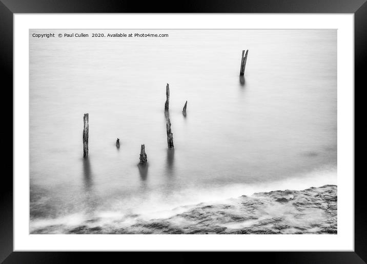 Old Posts in Abstract - Monochrome Framed Mounted Print by Paul Cullen