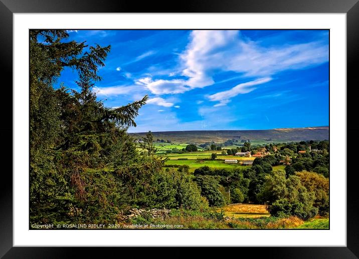 "Across Westerdale" Framed Mounted Print by ROS RIDLEY