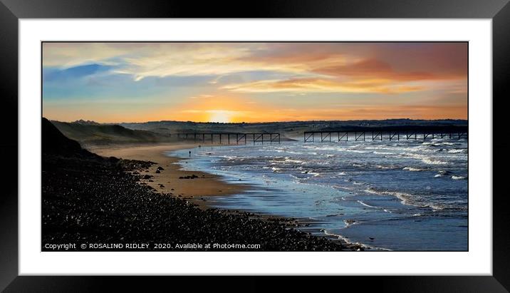 "Hazy sunset at Steetley 2" Framed Mounted Print by ROS RIDLEY