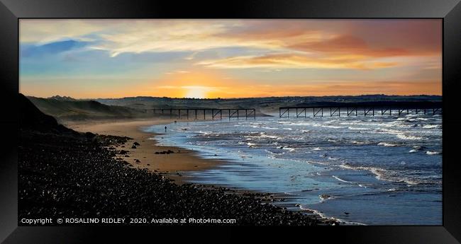 "Hazy sunset at Steetley 2" Framed Print by ROS RIDLEY