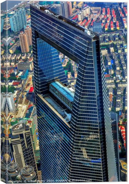 Shanghai World Financial Center China Canvas Print by William Perry