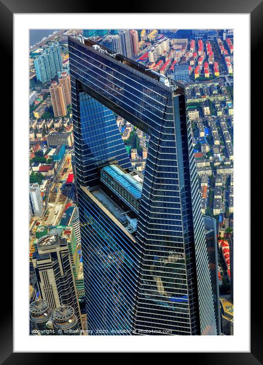 Shanghai World Financial Center China Framed Mounted Print by William Perry