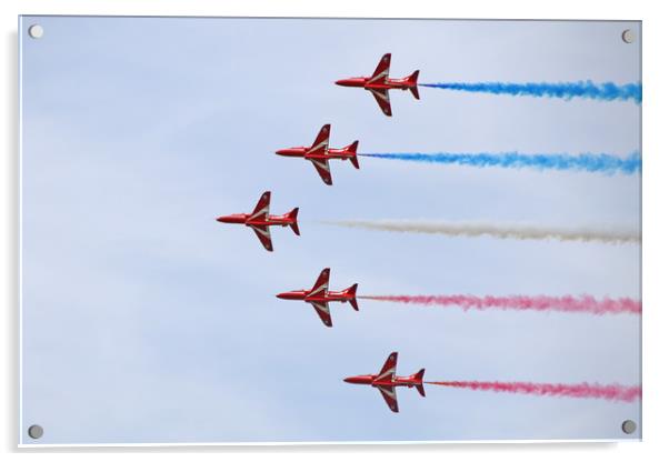The Red Arrows in formation Acrylic by Simon Marlow