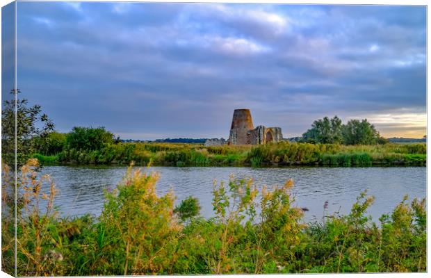 St Benet's Abbey on the River Bure, Norfolk Canvas Print by Chris Yaxley