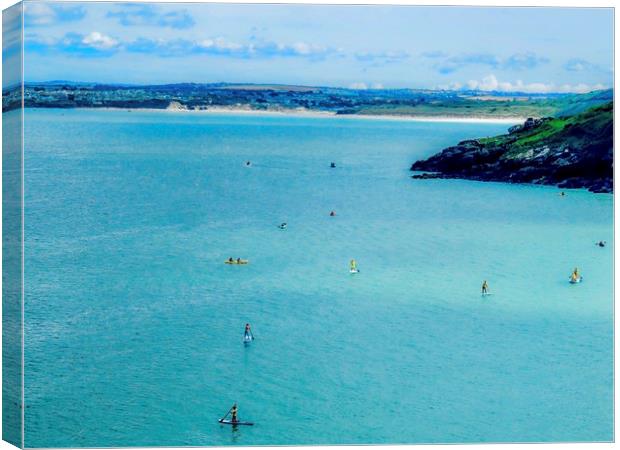 Serene Waters of St Ives Bay Canvas Print by Beryl Curran