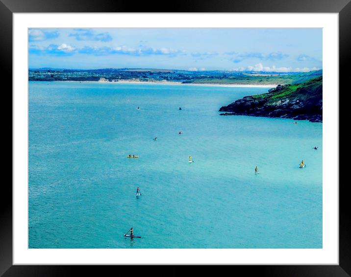 Serene Waters of St Ives Bay Framed Mounted Print by Beryl Curran