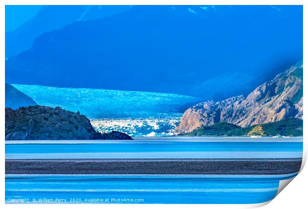 Grey Lake Glacier Torres del Paine National Park C Print by William Perry