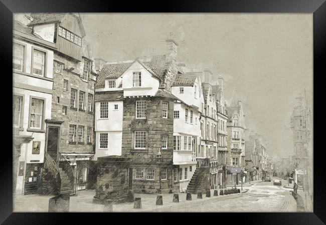 John Knox House Edinburgh, Scotland Framed Print by Ann McGrath