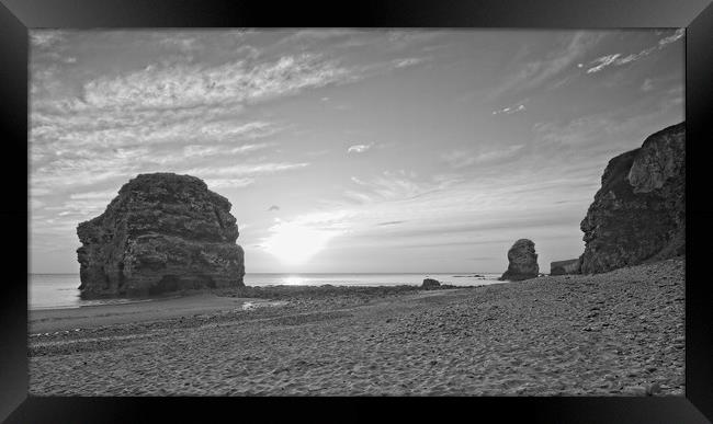 Majestic Marsden Rock at Sunrise Framed Print by Rob Cole