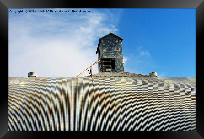Abandoned Grain Elevator and Control Room Framed Print by William Jell