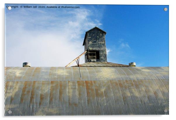 Abandoned Grain Elevator and Control Room Acrylic by William Jell