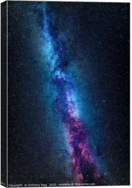 The Milky Way Cornwall Canvas Print by Anthony Rigg