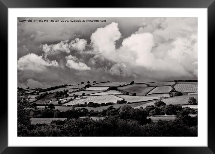 Clouds over Yarde Downs Framed Mounted Print by Pete Hemington