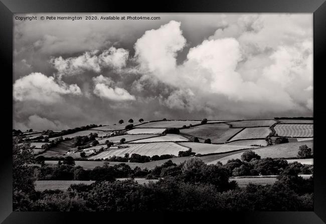 Clouds over Yarde Downs Framed Print by Pete Hemington