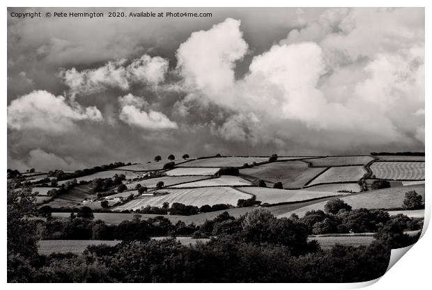 Clouds over Yarde Downs Print by Pete Hemington