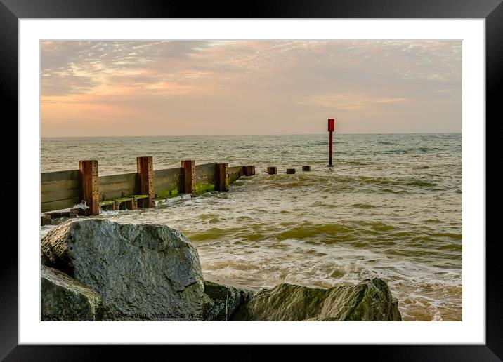 Cart Gap beach at sunset Framed Mounted Print by Chris Yaxley