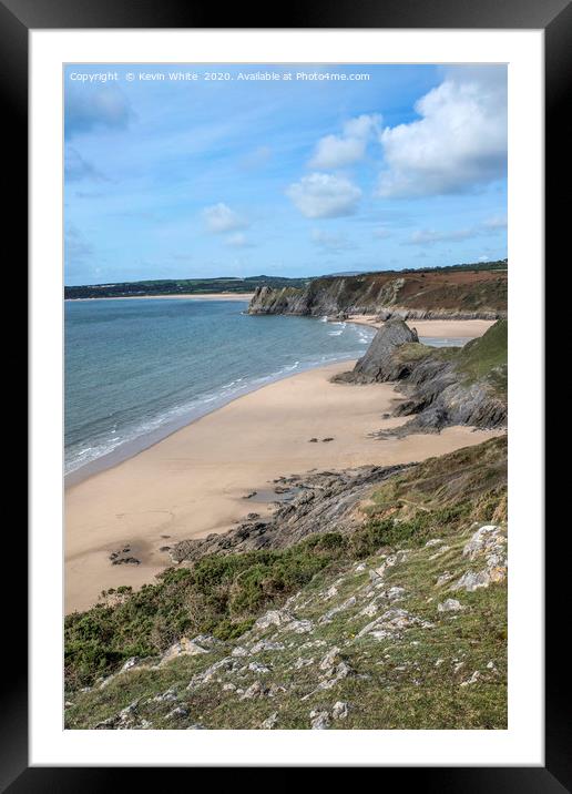 south wales beach Framed Mounted Print by Kevin White