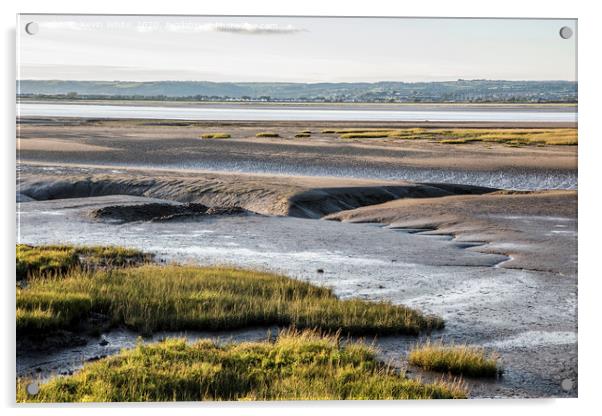 low tide on river Loughor Acrylic by Kevin White
