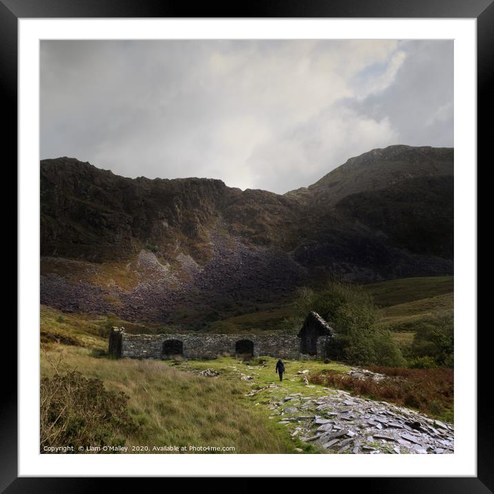 Approaching the Old Mill in the Dwyfor valley Framed Mounted Print by Liam Neon