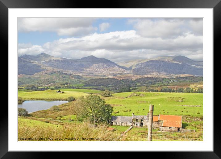 Snowdonia  Framed Mounted Print by chris hyde