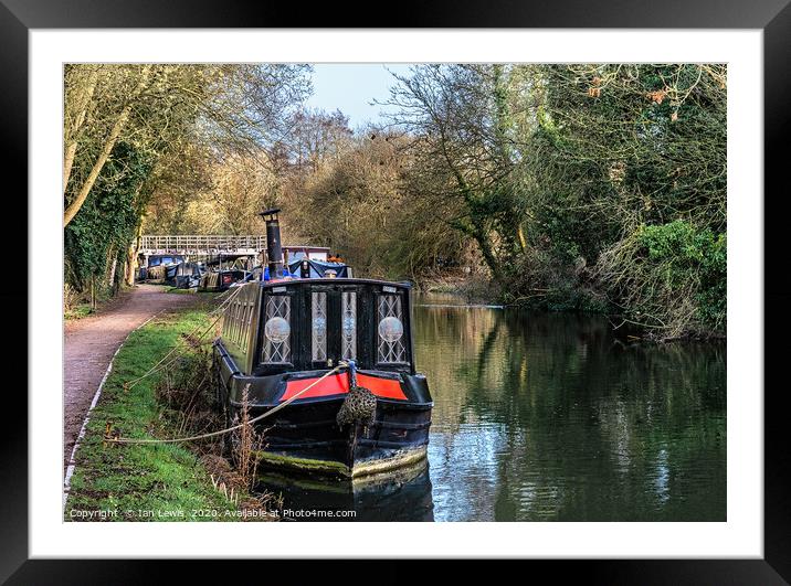 Boats On The Kennet and Avon Framed Mounted Print by Ian Lewis