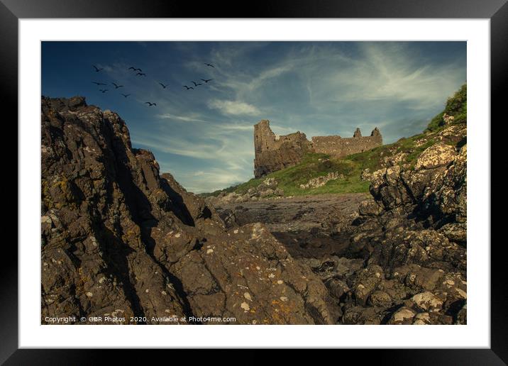 Dunure Castle Drama Framed Mounted Print by GBR Photos
