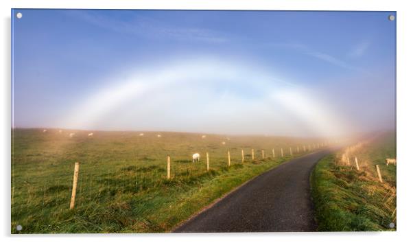 Fogbow near Buxton Acrylic by John Finney