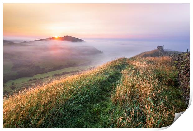 Chrome Hill sunrise from Hollins Hill Print by John Finney