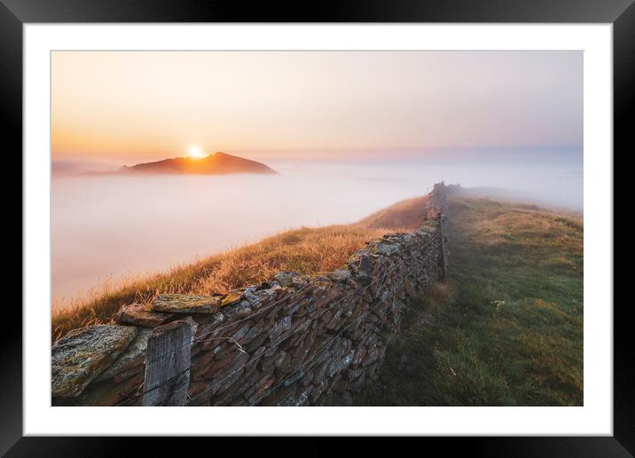 Sunrise over Chrome Hill September 2020 Framed Mounted Print by John Finney