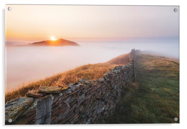 Sunrise over Chrome Hill September 2020 Acrylic by John Finney