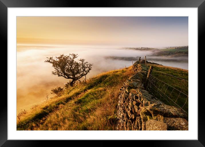 Hollins Hill sunrise, Peak District Framed Mounted Print by John Finney