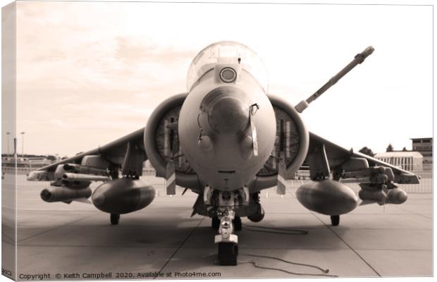 RAF Harrier Canvas Print by Keith Campbell