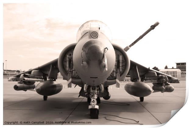 RAF Harrier Print by Keith Campbell