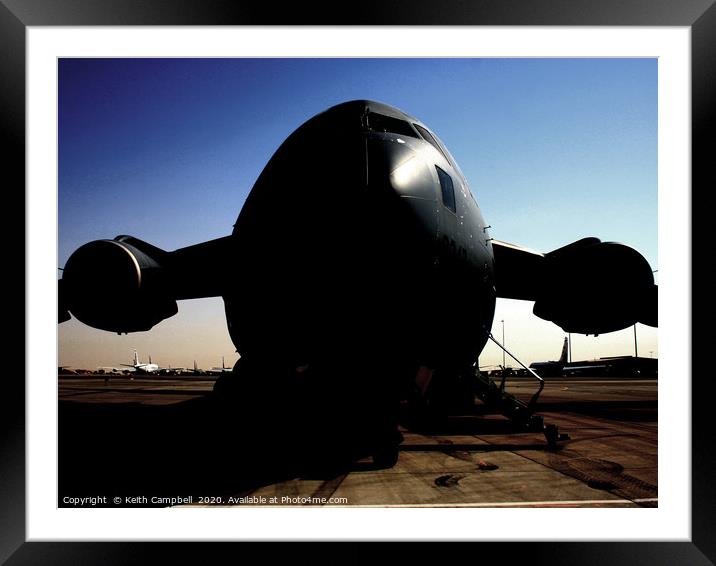 USAF C-17 GLOBEMASTER II Framed Mounted Print by Keith Campbell