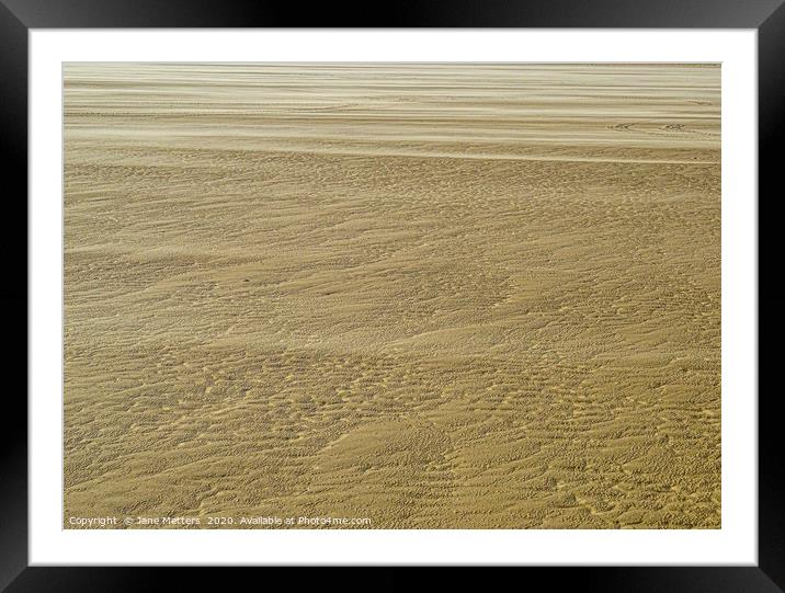 Patterns in the Sand Framed Mounted Print by Jane Metters