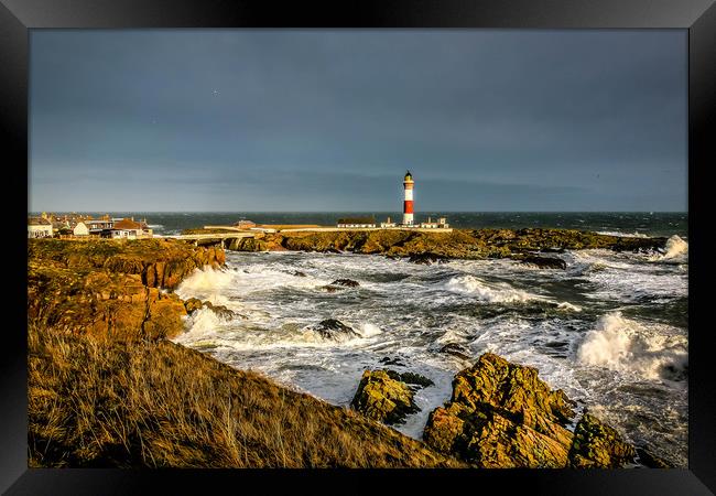 Guiding Ships in Treacherous Waters Framed Print by Don Nealon