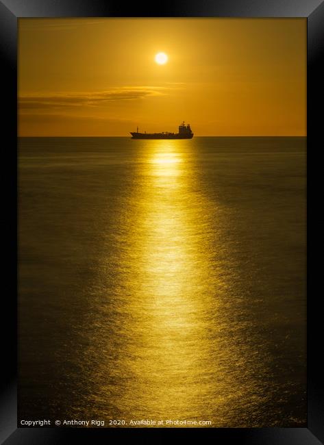 Sun Ship Framed Print by Anthony Rigg