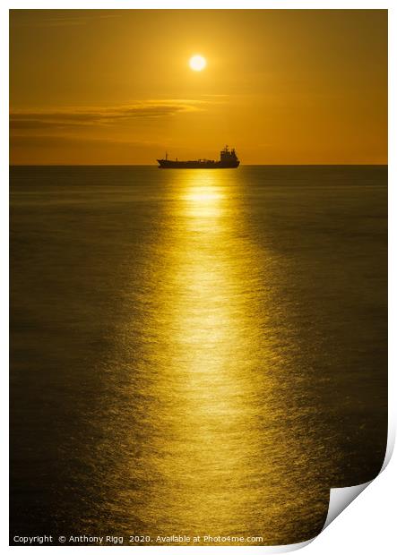 Sun Ship Print by Anthony Rigg
