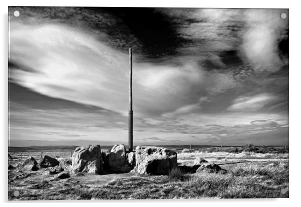 Stanage Pole, Peak District                        Acrylic by Darren Galpin