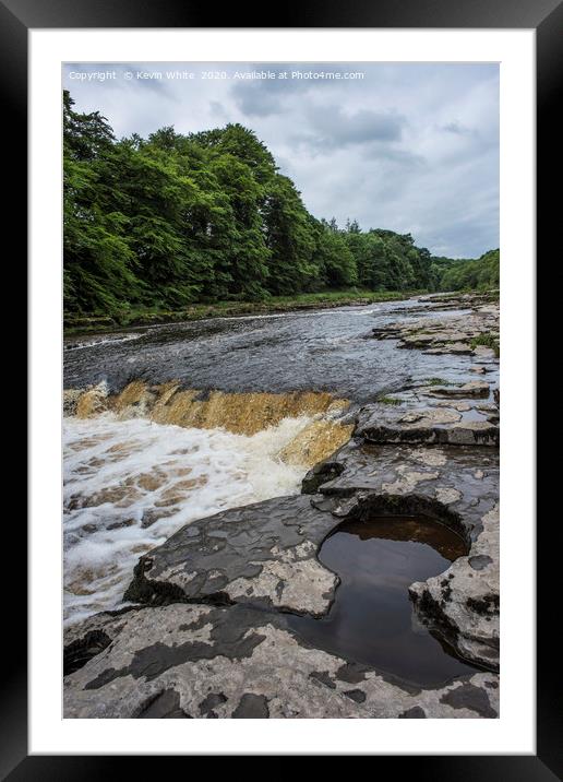 Yorkshire Dales falls Framed Mounted Print by Kevin White