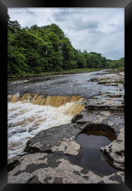 Yorkshire Dales falls Framed Print by Kevin White