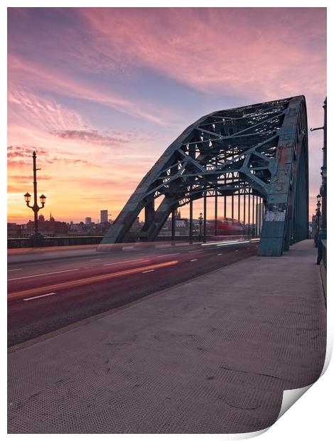 Newcastle Tyne Bridge Sunset Print by Rob Cole