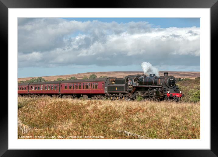 BR Standard Class 4MT Steam Locomotive Framed Mounted Print by Steve H Clark