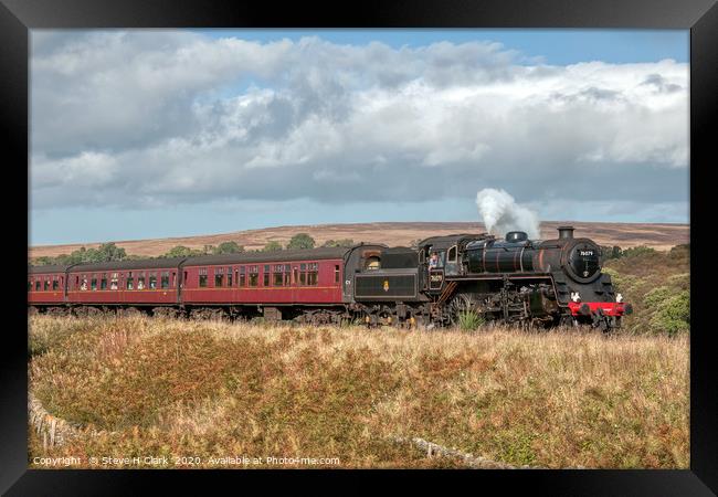 BR Standard Class 4MT Steam Locomotive Framed Print by Steve H Clark
