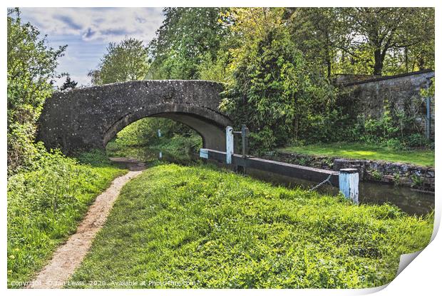 Shipton on Cherwell Canal Bridge Print by Ian Lewis
