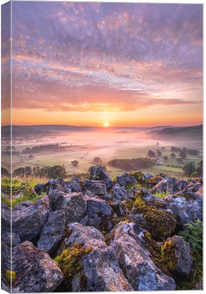 Peak District September sunrise Canvas Print by John Finney